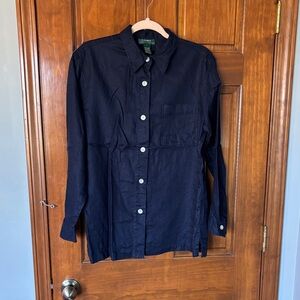 Ralph Lauren Men's Dark Blue Shirt Size Large
